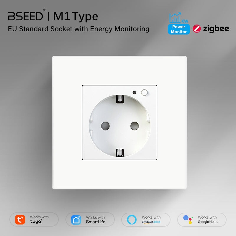 Bseed Wifi EU Wall Sockets With Energy Monitoring PC Panel Power Outlets & Sockets Bseedswitch 