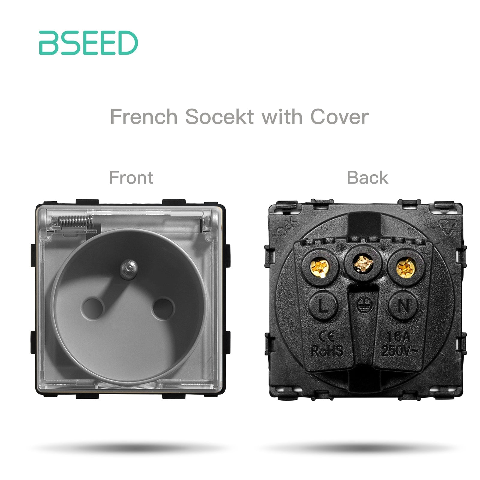 BSEED EU standard Function Key Cover Socket DIY Parts Power Outlets & Sockets Bseedswitch 
