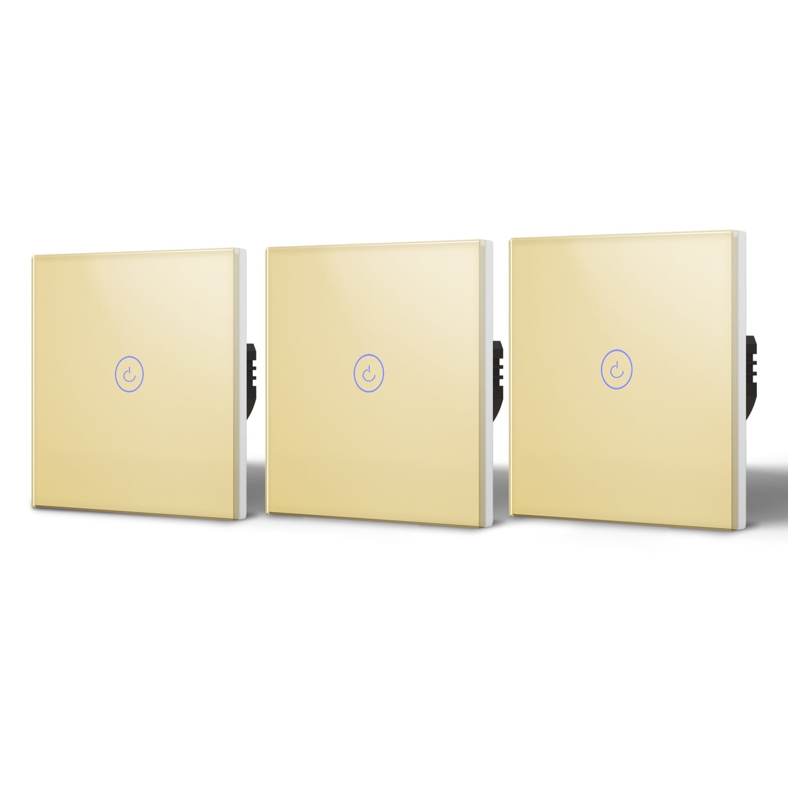 Bseed Smart Wifi Touch Switch 1 Gang 1/2/3 Way Light Switches Bseedswitch Gold 3Pcs/Pack 