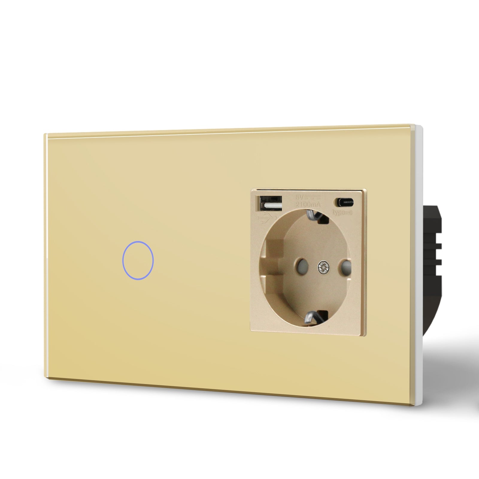 Bseed Zigbee 1/2/3 Light Switch 1/2/3 Way With EU Socket With USB and type-c Light Switches Bseedswitch 