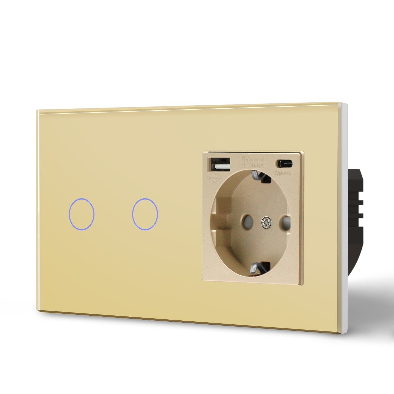 Bseed Zigbee 1/2/3 Light Switch 1/2/3 Way With EU Socket With USB and type-c Light Switches Bseedswitch 