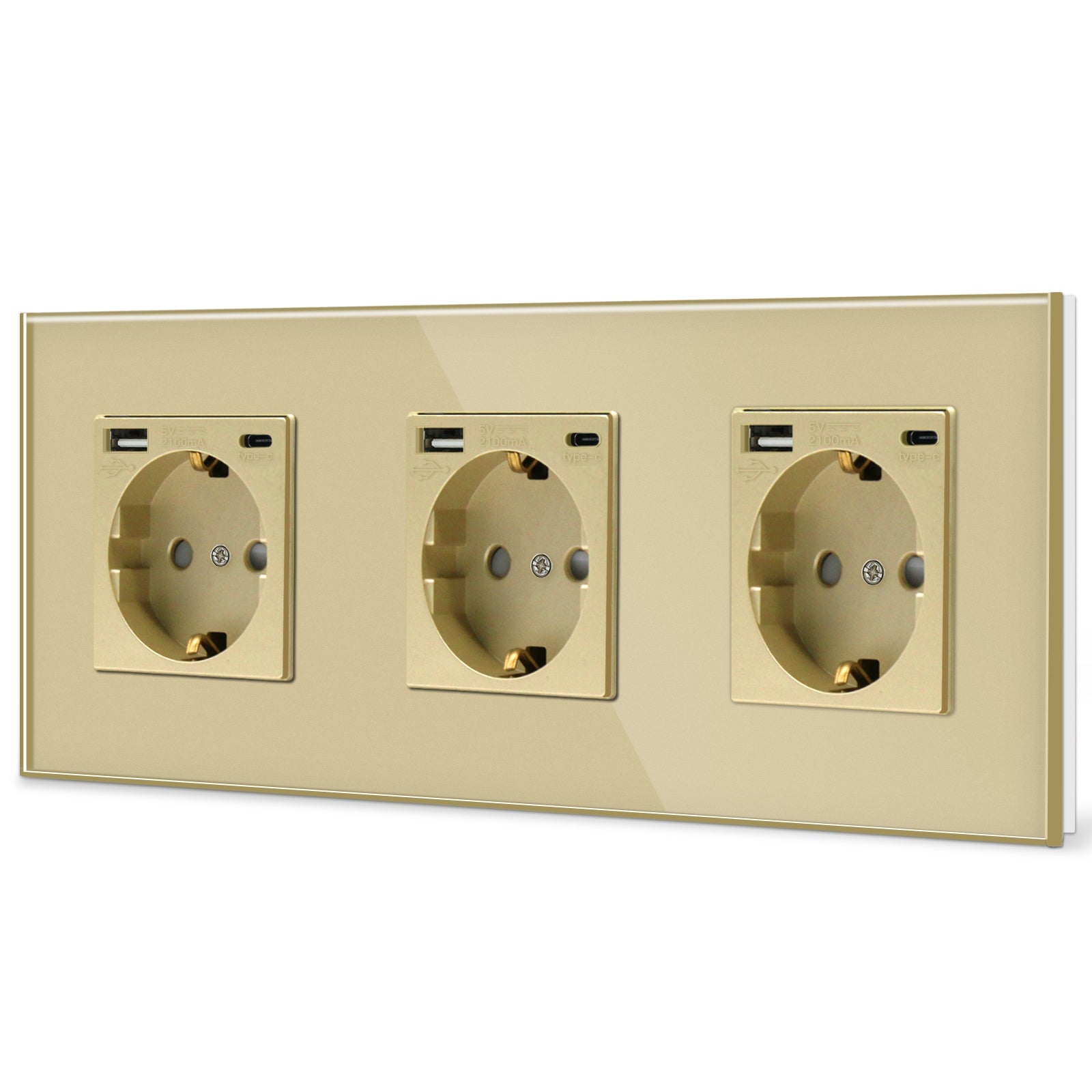 BSEED EU sockets with 2.1A Type-C Interface Outlet Wall Socket Power Outlets & Sockets Bseedswitch 