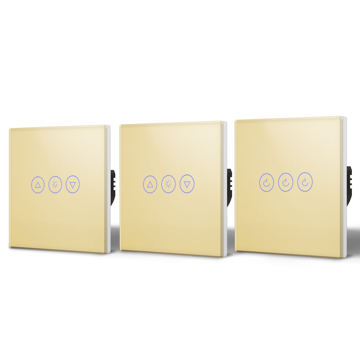 Bseed 2Way Wifi Light Dimmer Switch Wall Plates & Covers Bseedswitch Gold 3 PCS/Pack 