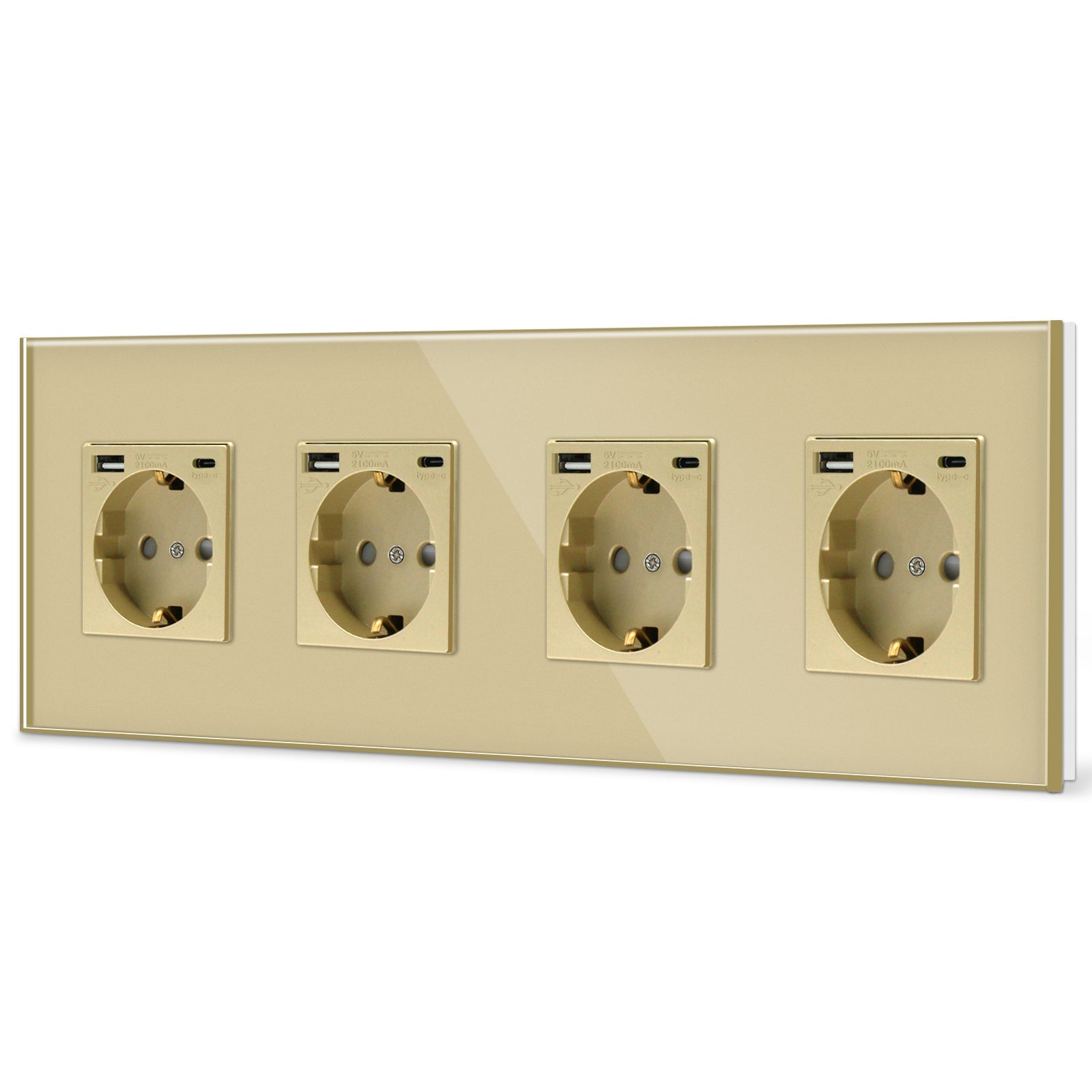 BSEED EU sockets with 2.1A Type-C Interface Outlet Wall Socket Power Outlets & Sockets Bseedswitch 