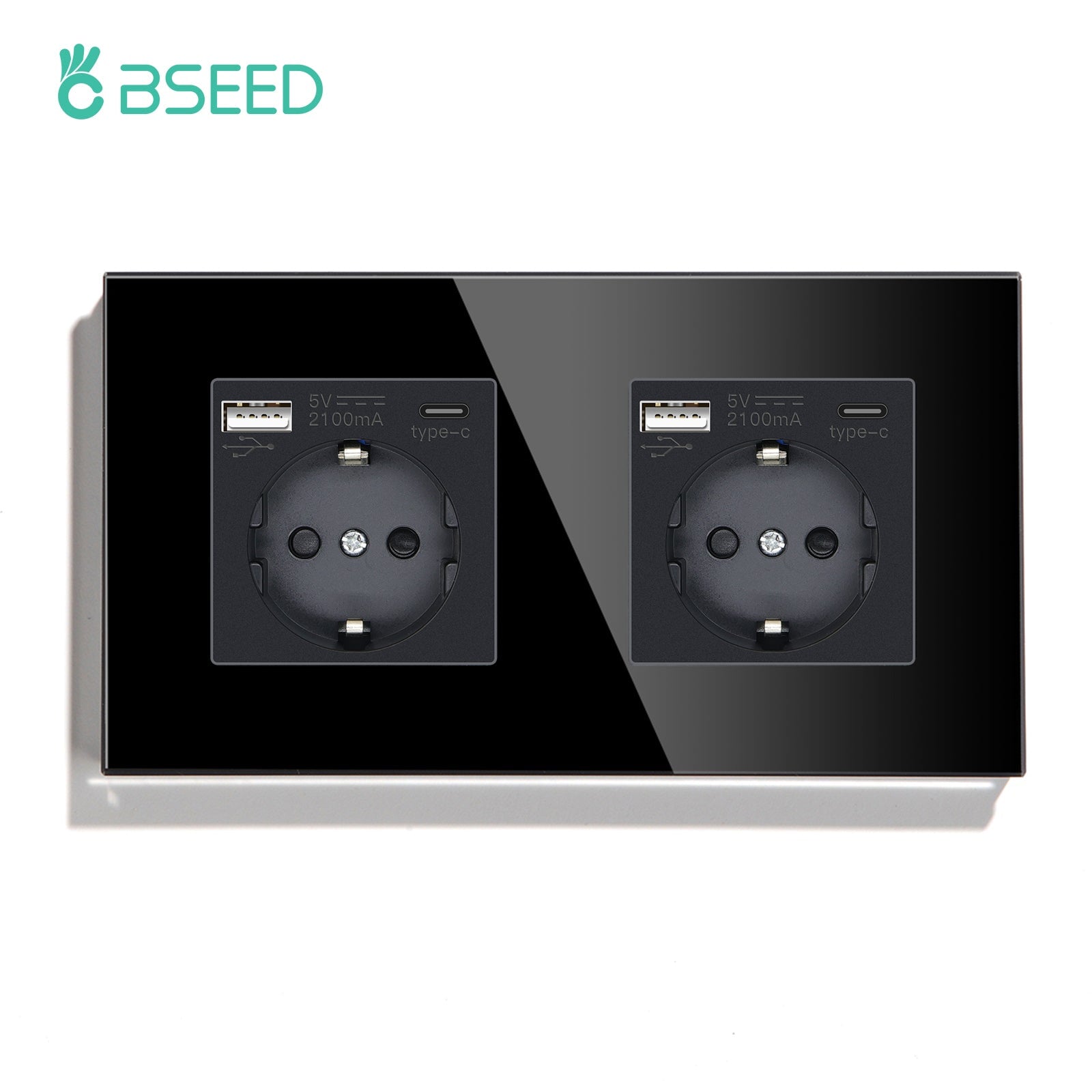 BSEED EU sockets with 2.1A Type-C Interface Outlet Wall Socket Power Outlets & Sockets Bseedswitch 