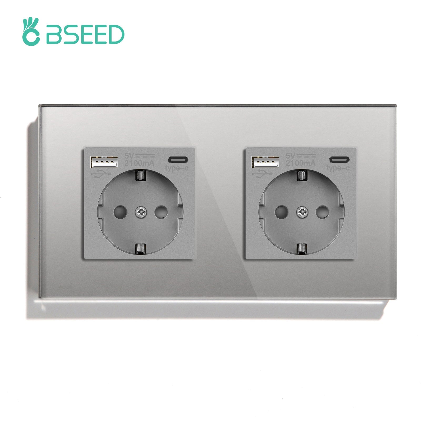 BSEED EU sockets with 2.1A Type-C Interface Outlet Wall Socket Power Outlets & Sockets Bseedswitch 