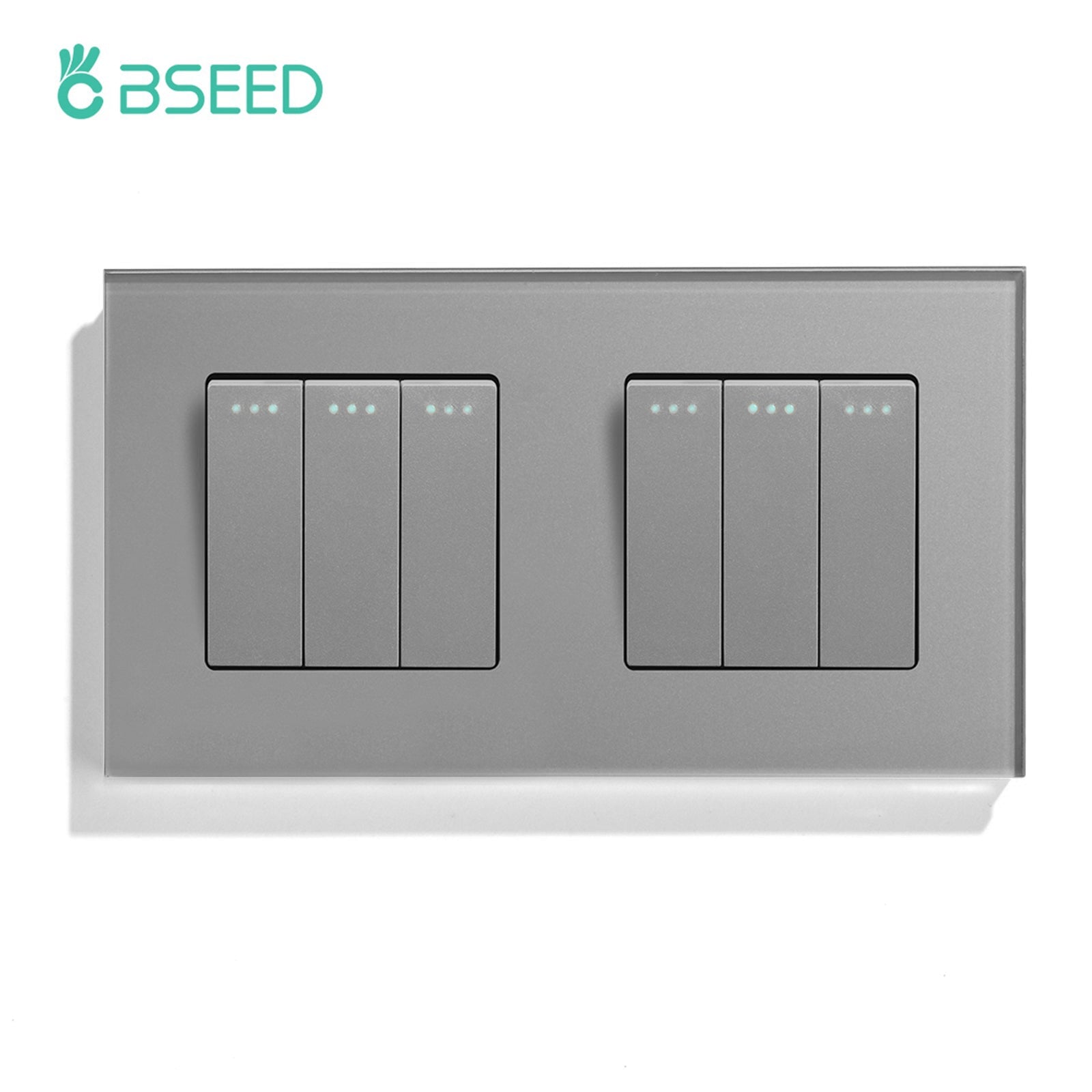 Bseed Button Light Switch 1/2/3 Gang 1Way Mechanical Switches Crossbar Switch 照明开关 Bseedswitch 