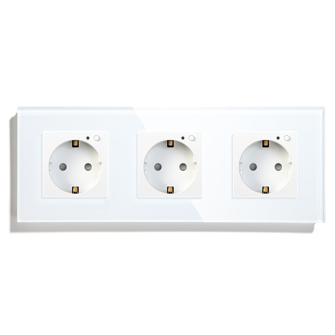 BSEED ZigBee EU Wall Sockets Power Outlets Kids Protection Wall Plates & Covers Bseedswitch white Triple 