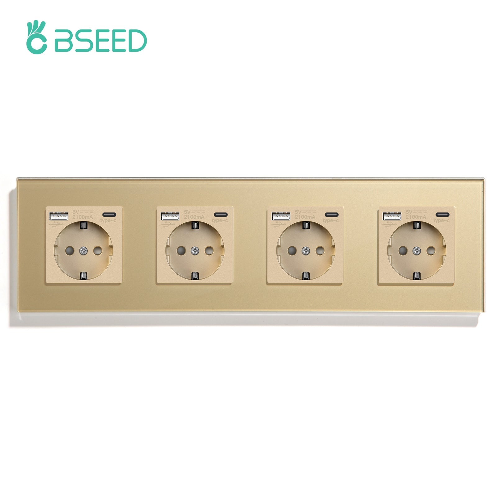 BSEED EU sockets with 2.1A Type-C Interface Outlet Wall Socket Power Outlets & Sockets Bseedswitch 