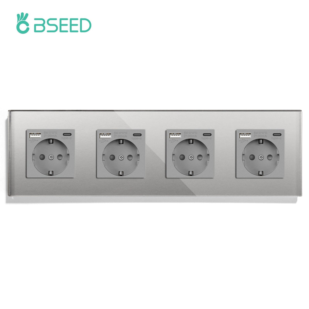 BSEED EU sockets with 2.1A Type-C Interface Outlet Wall Socket Power Outlets & Sockets Bseedswitch 