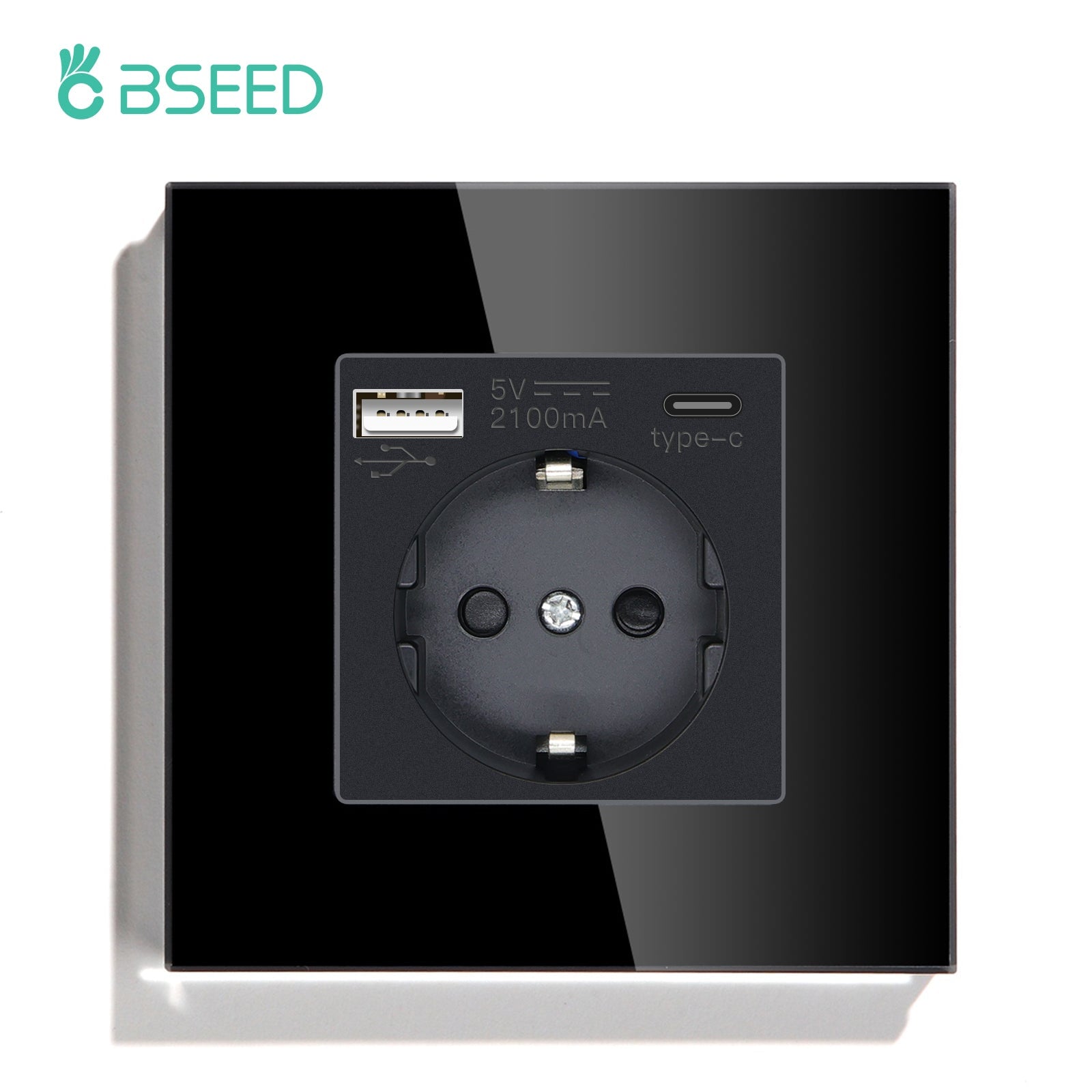 BSEED EU sockets with 2.1A Type-C Interface Outlet Wall Socket Power Outlets & Sockets Bseedswitch 