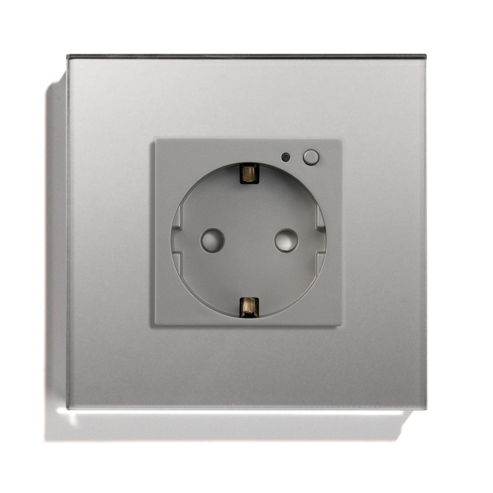 BSEED ZigBee EU Wall Sockets Power Outlets Kids Protection Wall Plates & Covers Bseedswitch grey Signle 