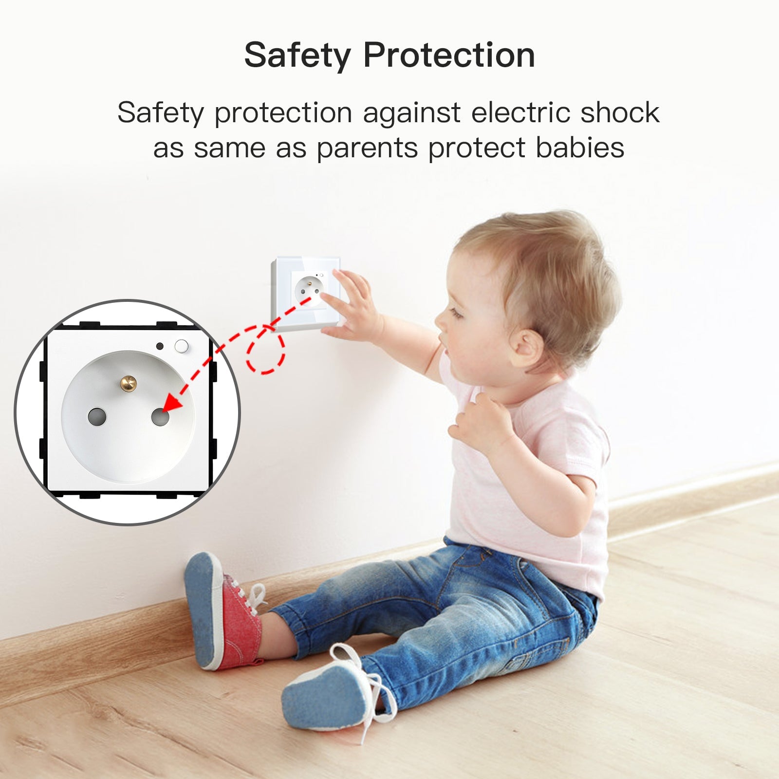 Bseed Wifi FR Standard Socket Wall Sockets With Energy Monitoring Power Outlets & Sockets Bseedswitch 