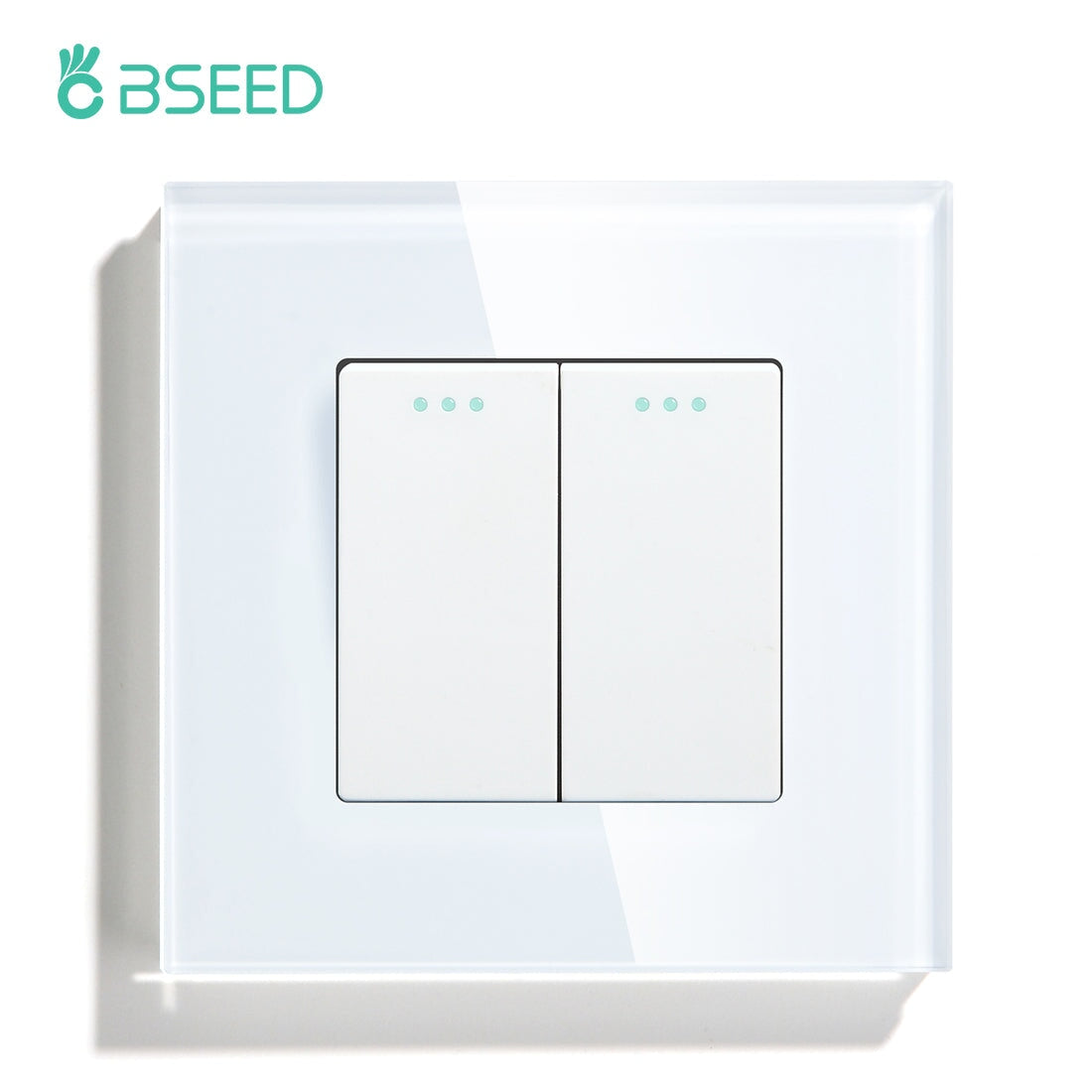 Bseed Button Light Switch 1/2/3 Gang 1/2 Way Mechanical Switches Crossbar Switch Light Switches Bseedswitch White 2 Gang 1 Way