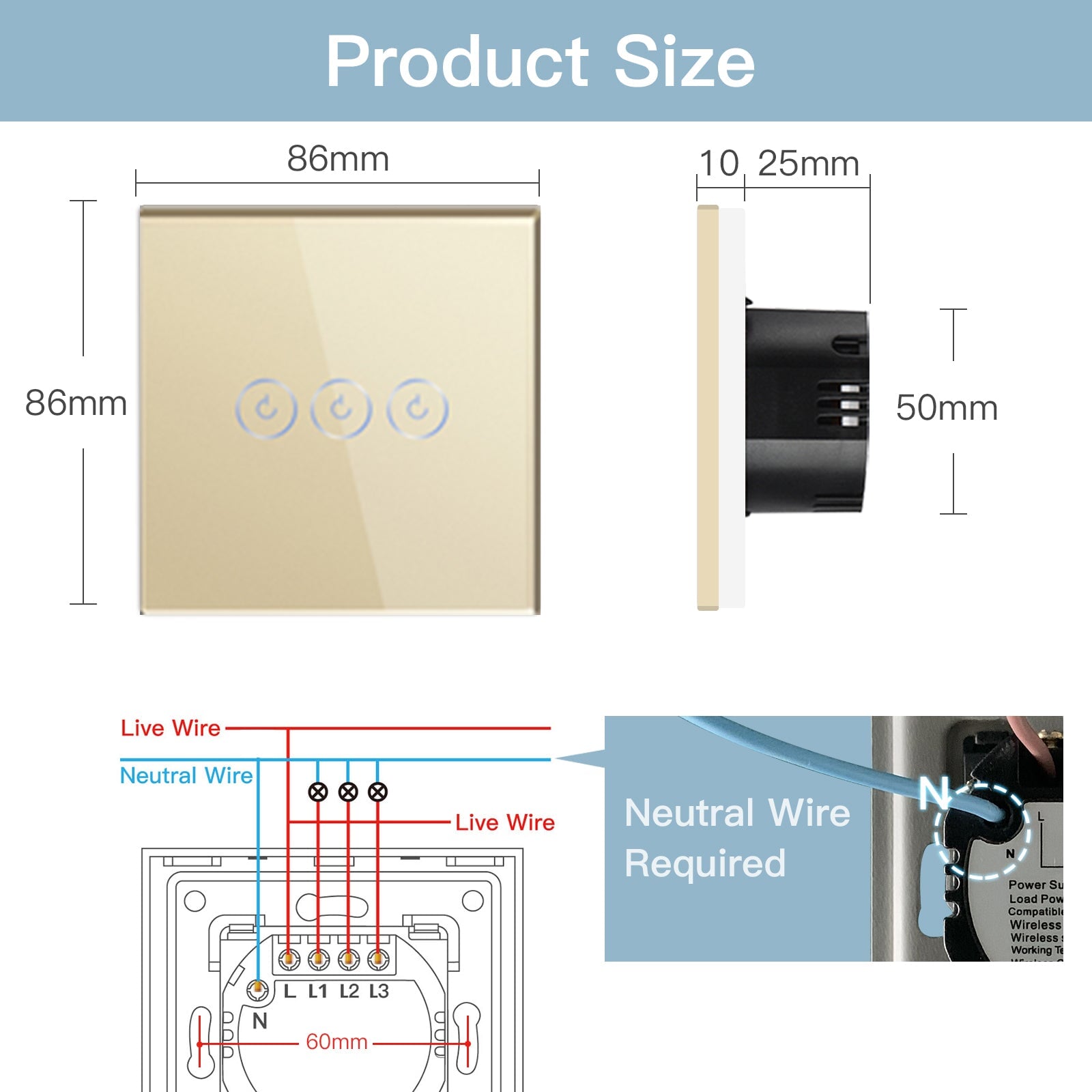 BSEED Zigbee 1/2/3/4 Gang 1/2/3 Way Switch Wall Smart Light Switch For Staircase Light Switches Bseedswitch 