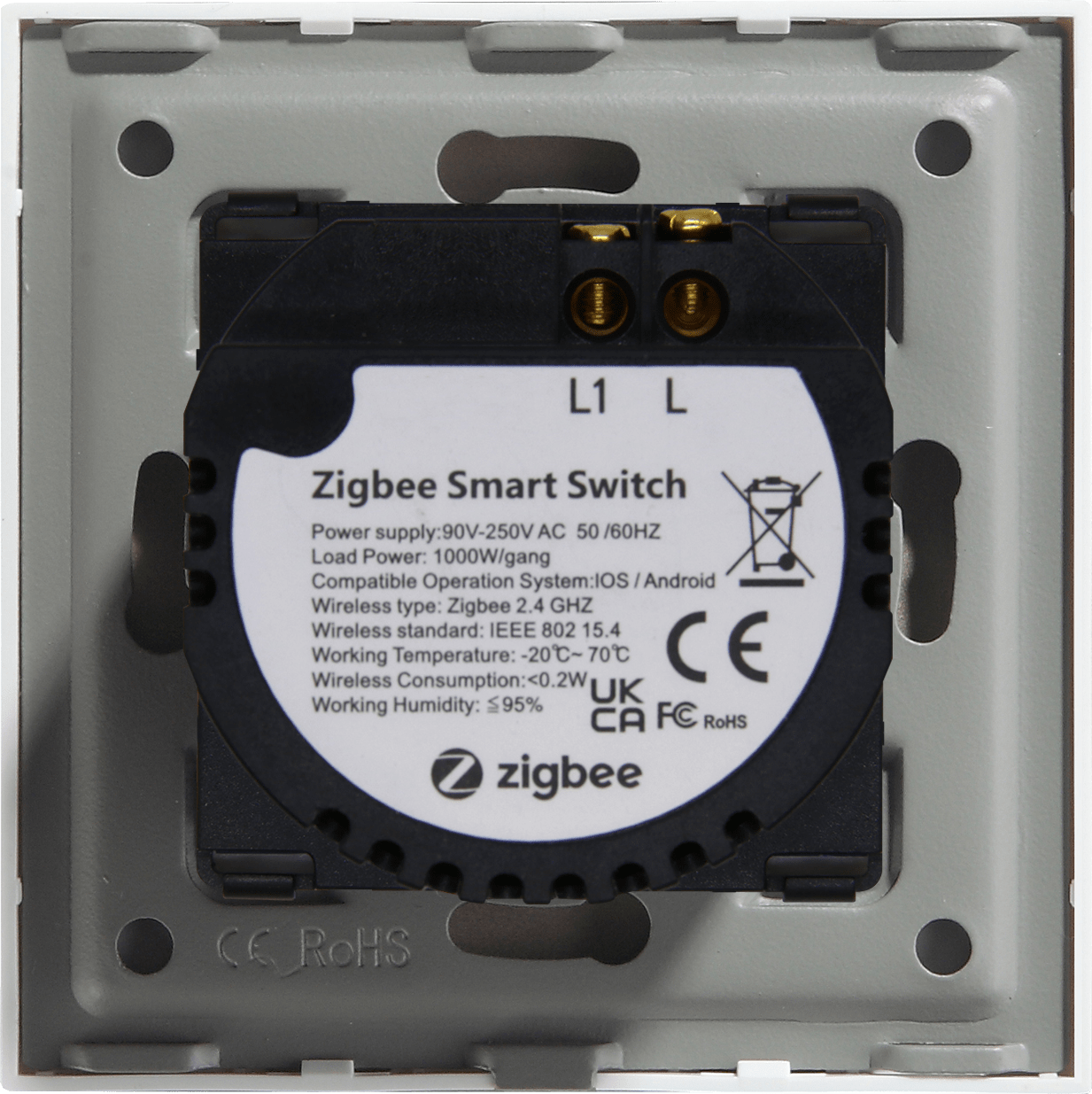 BSEED Zigbee Single Live Line Switch 1/2/3 Gang 1/2/3 Way Wall Smart Light Switch Single Live Line 1/2/3 pack Light Switches Bseedswitch 