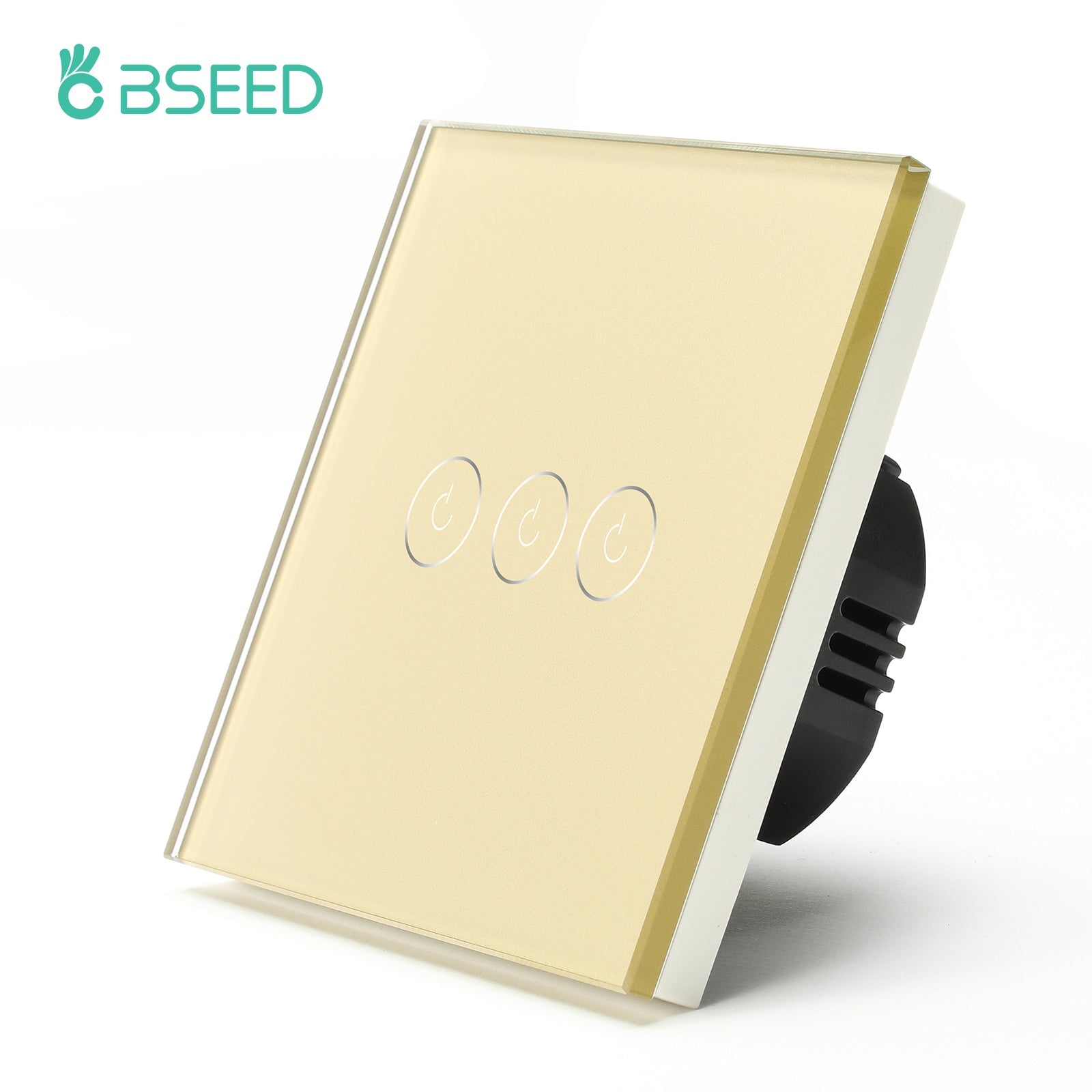 Bseed Smart Wifi Touch Switch 3 Gang 1/2/3 Way 1/2/3Pcs/Pack Wall Plates & Covers Bseedswitch Golden 1Pcs/Pack 