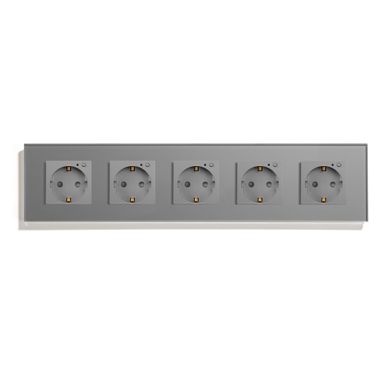 BSEED Wifi EU Wall Sockets Single Power Outlets Kids Protection Wall Plates & Covers Bseedswitch grey Quintuple 