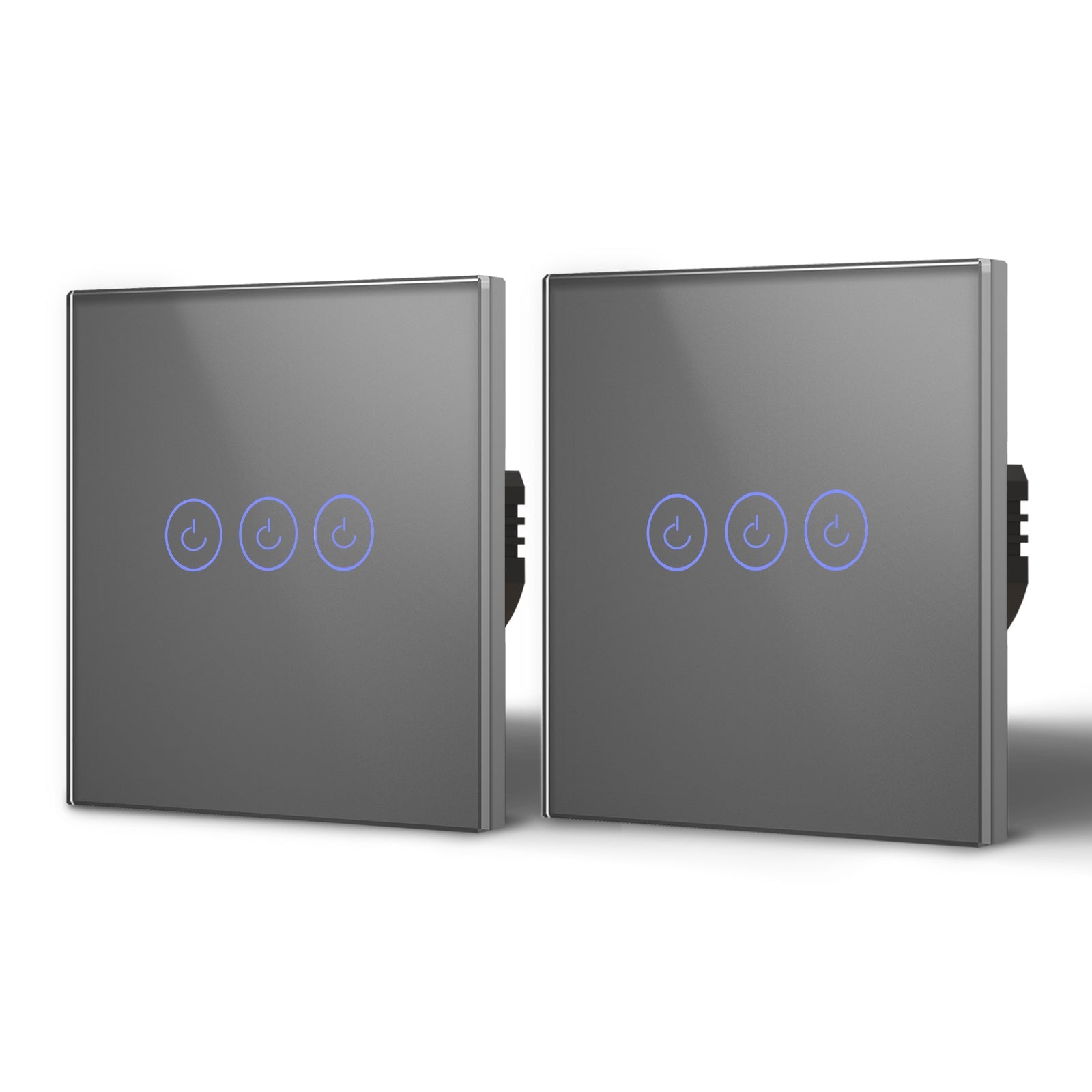 Bseed Smart Wifi Touch Switch 3 Gang 1/2/3 Way 1/2/3Pcs/Pack Wall Plates & Covers Bseedswitch Grey 2Pcs/Pack 