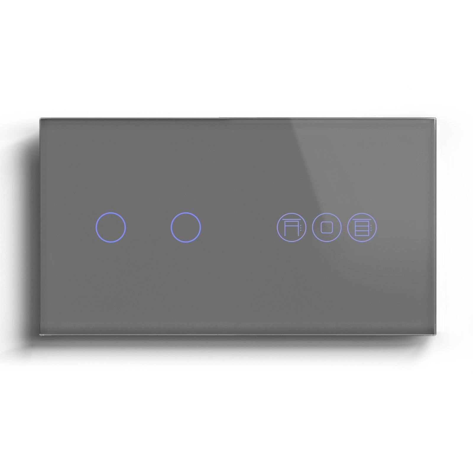 BSEED Zigbee light switch with Shutter Switch Bseedswitch Grey 2gang 