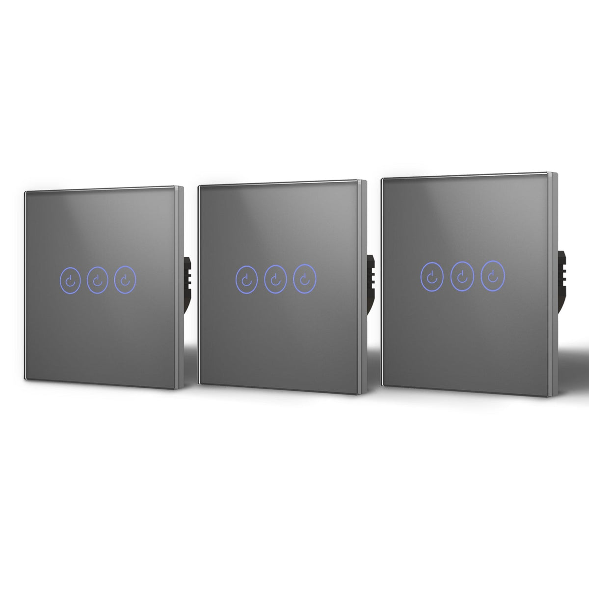 Bseed Smart Wifi Touch Switch 3 Gang 1/2/3 Way 1/2/3Pcs/Pack Wall Plates & Covers Bseedswitch Grey 3Pcs/Pack 