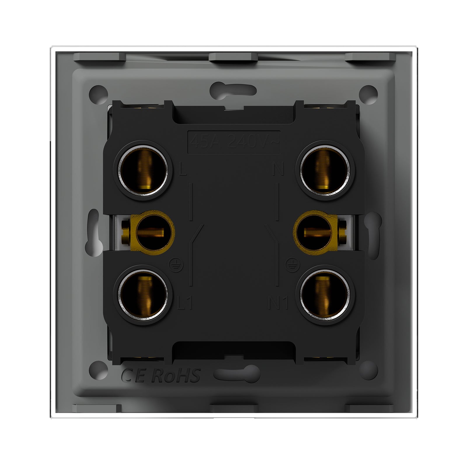 Bseed 45A 1-Gang DP Cooker Switch with Neon Light Switches Bseedswitch 