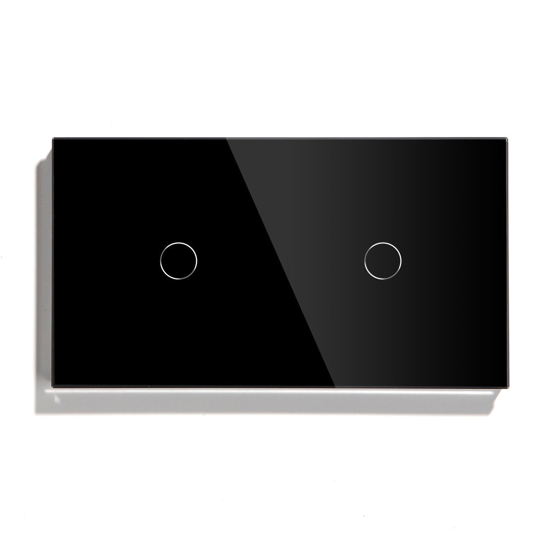 Bseed WiFi Light Switch 1/2/3 Way Double Smart WiFi Touch Switch 157mm Without Icon Light Switches Bseedswitch Black 1 Gang + 1 Gang 