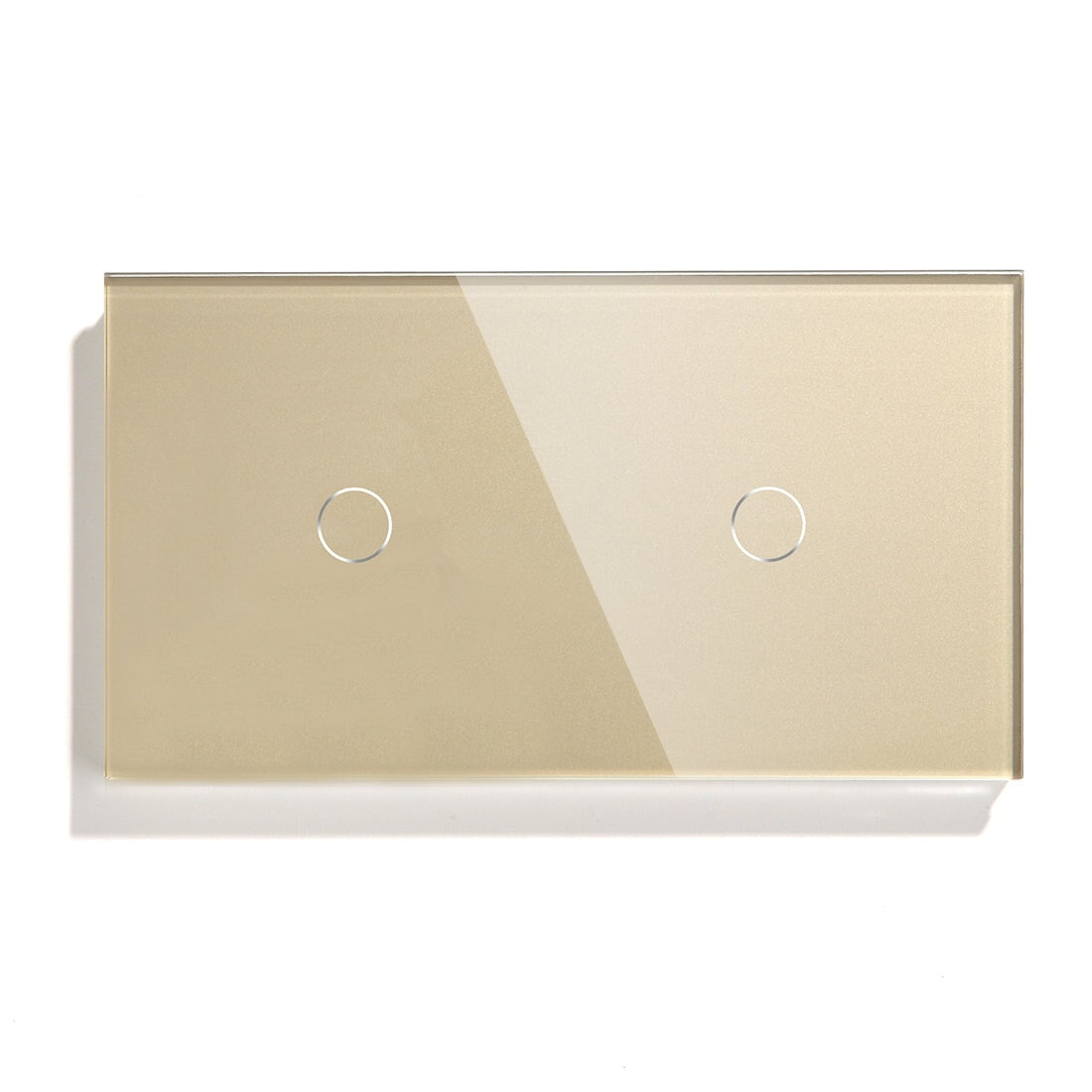 Bseed WiFi Light Switch 1/2/3 Way Double Smart WiFi Touch Switch 157mm Without Icon Light Switches Bseedswitch Golden 1 Gang + 1 Gang 