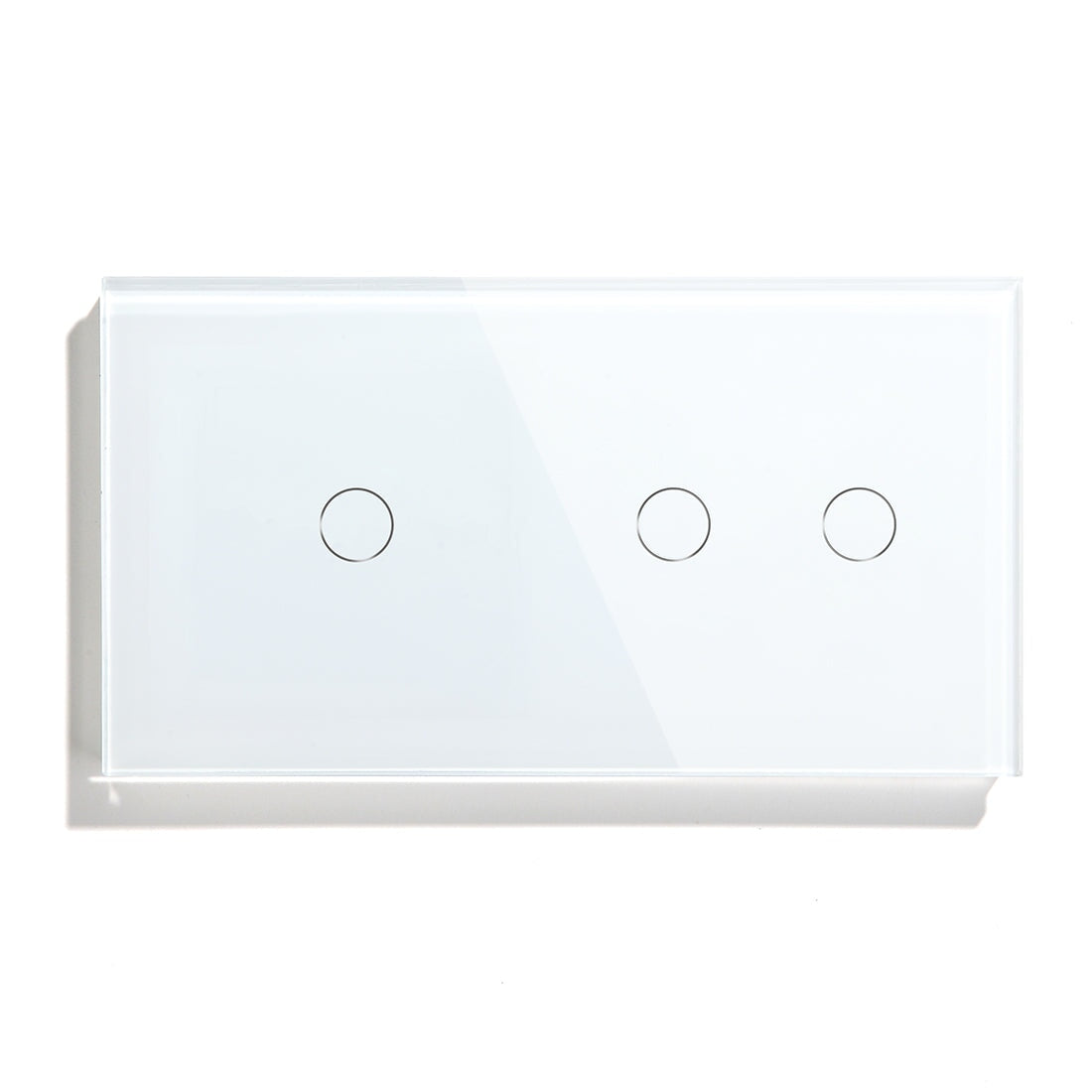 Bseed WiFi Light Switch 1/2/3 Way Double Smart WiFi Touch Switch 157mm Without Icon Light Switches Bseedswitch White 1 Gang + 2 Gang 