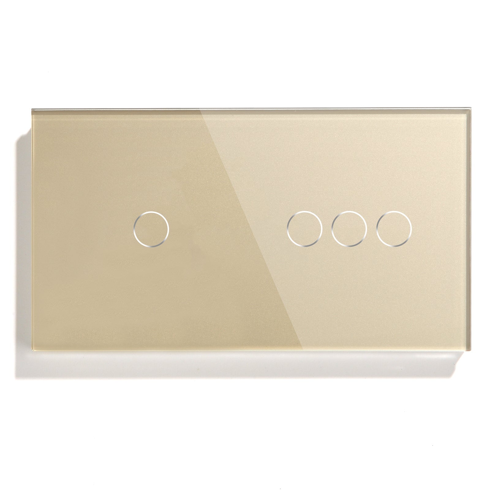 Bseed WiFi Light Switch 1/2/3 Way Double Smart WiFi Touch Switch 157mm Without Icon Light Switches Bseedswitch Golden 1 Gang + 3 Gang 