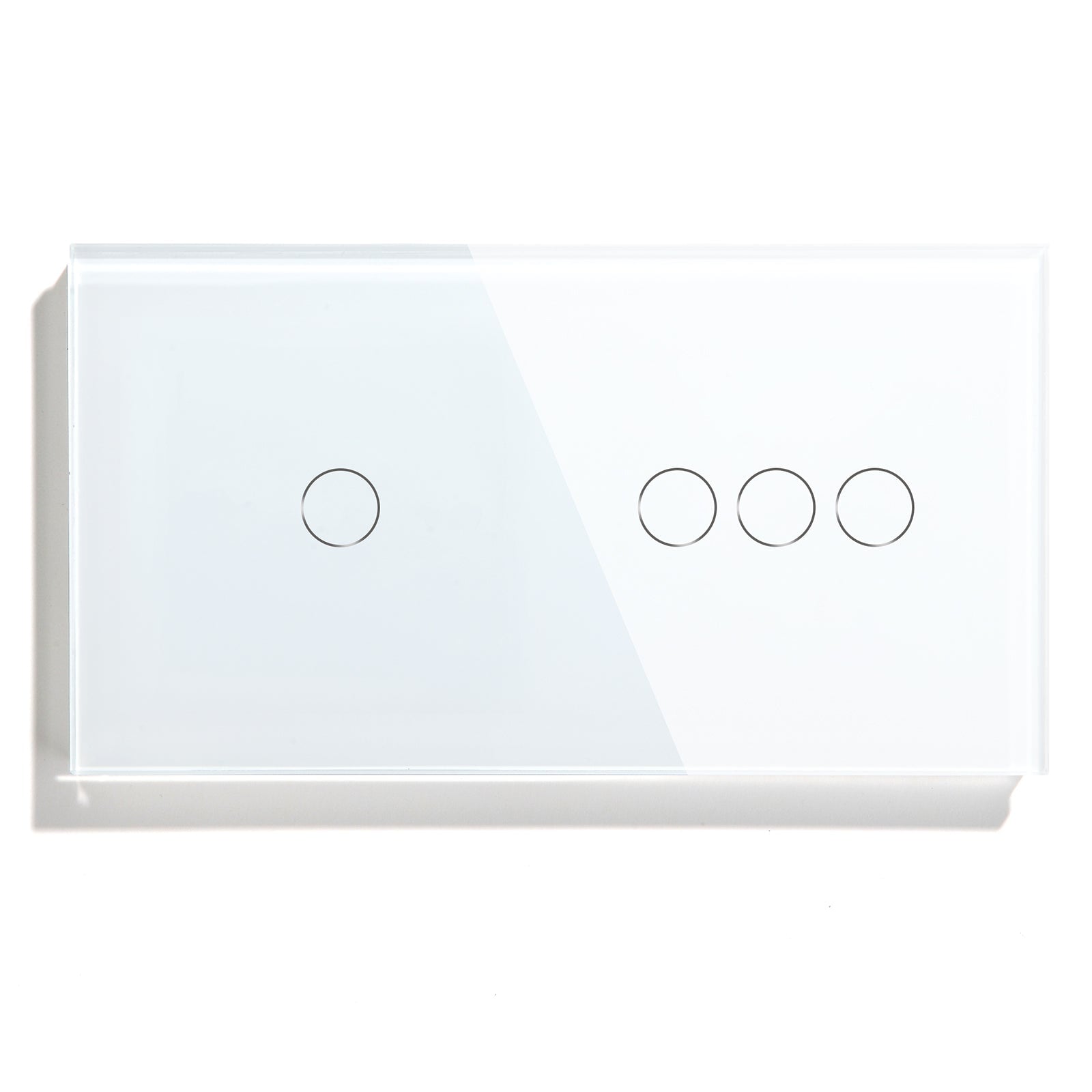 Bseed WiFi Light Switch 1/2/3 Way Double Smart WiFi Touch Switch 157mm Without Icon Light Switches Bseedswitch White 1 Gang + 3 Gang 