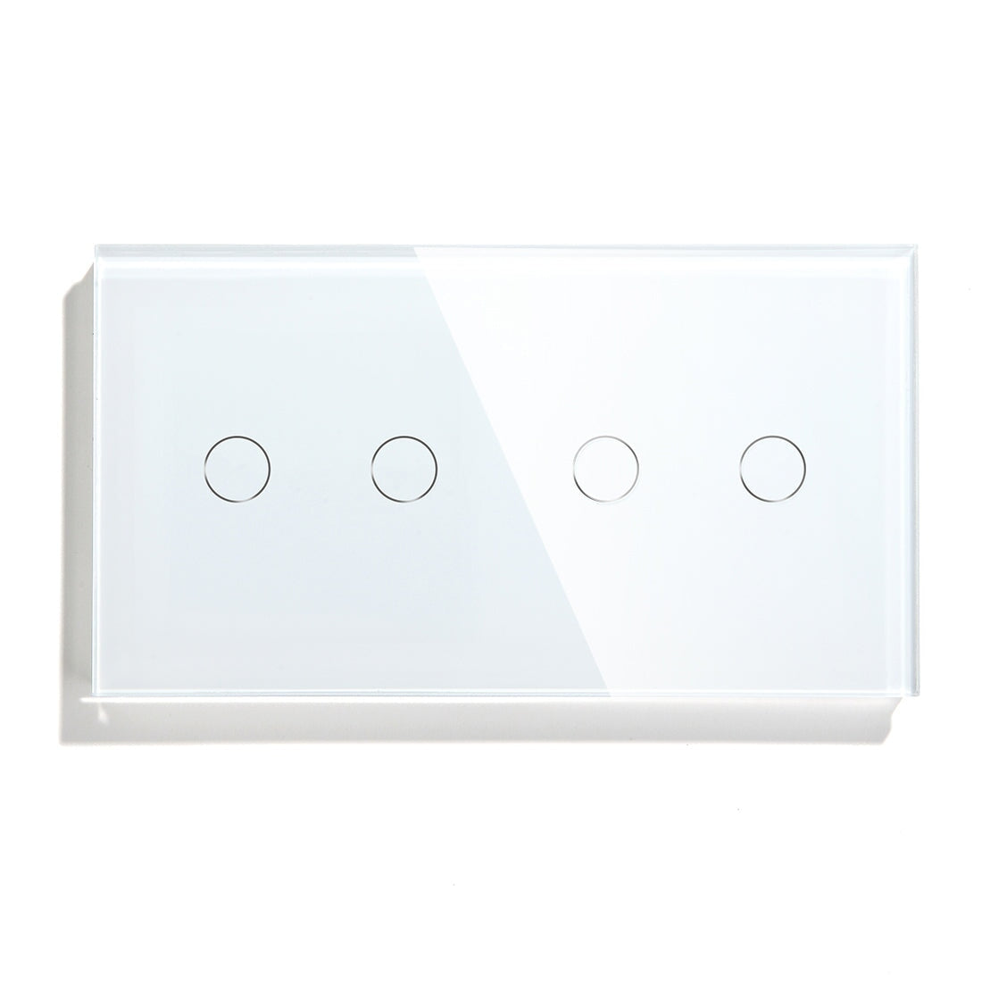 Bseed WiFi Light Switch 1/2/3 Way Double Smart WiFi Touch Switch 157mm Without Icon Light Switches Bseedswitch White 2 Gang + 2 Gang 