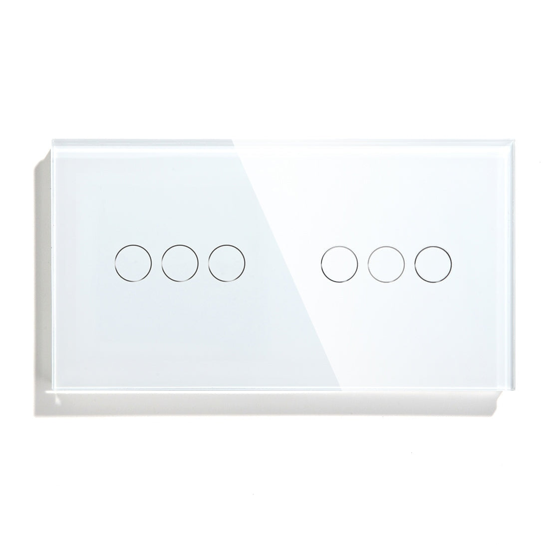 Bseed WiFi Light Switch 1/2/3 Way Double Smart WiFi Touch Switch 157mm Without Icon Light Switches Bseedswitch White 3 Gang + 3 Gang 