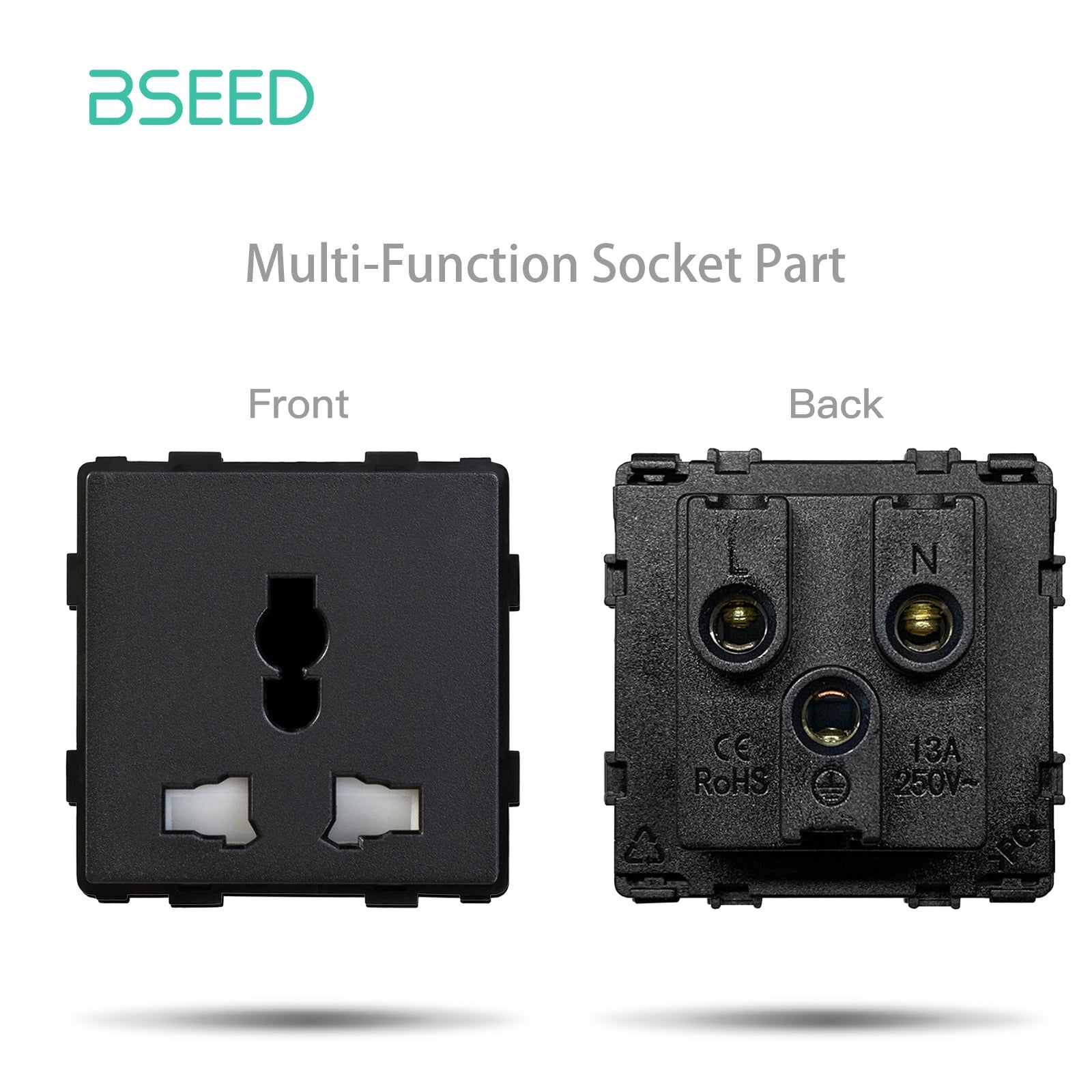 BSEED EU/FR/ UK/MF Standard Wall Socket Function Key Touch WiFi Zigbee type Power Outlets & Sockets Bseedswitch 