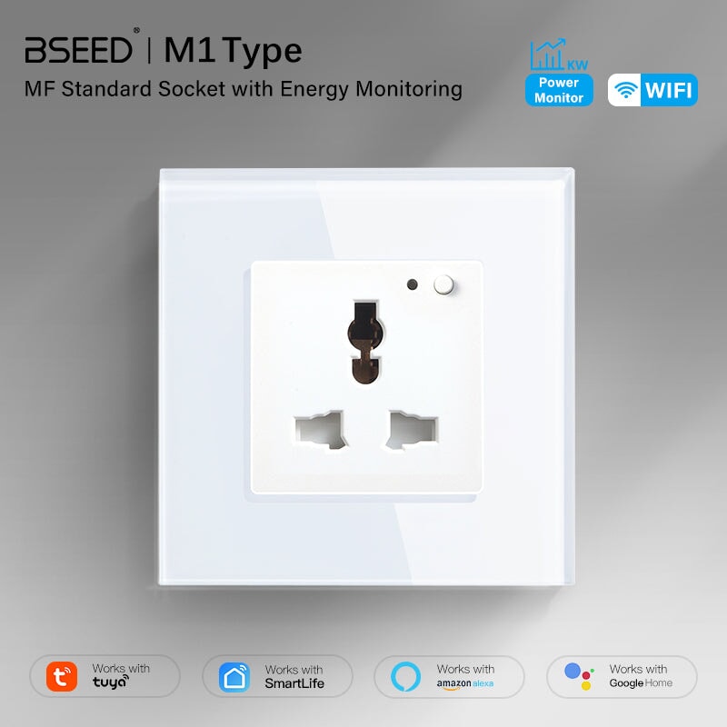 BSEED Smart WiFi Multi-Function Wall Sockets with Energy monitoring socket Bseedswitch 