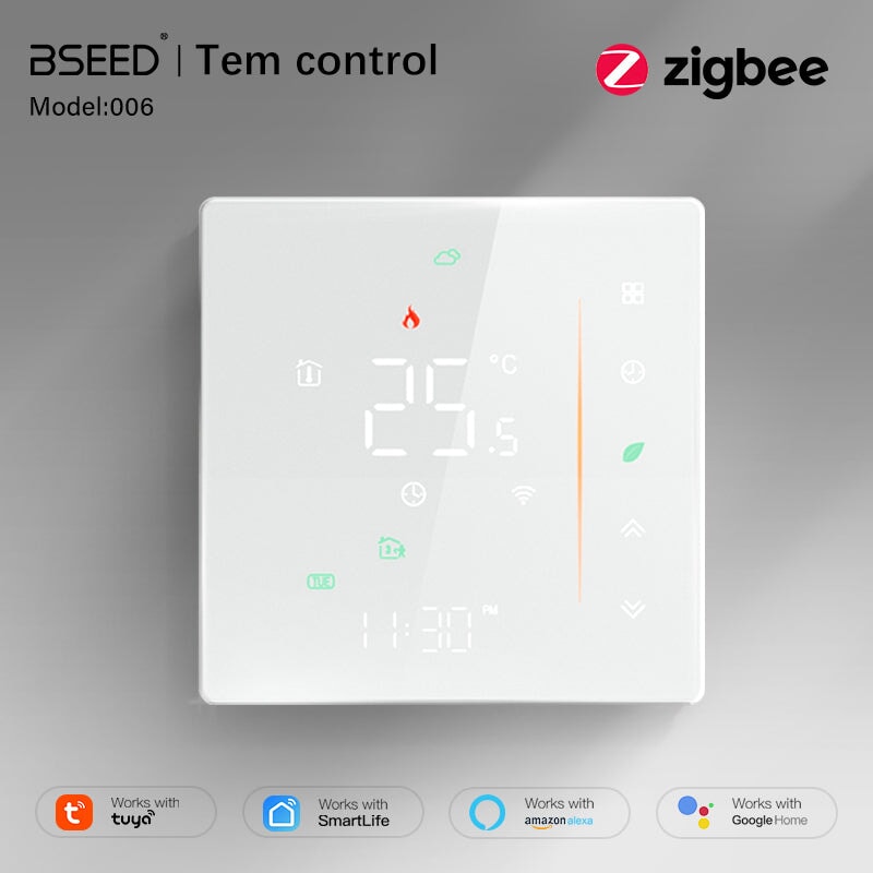 BSEED zigbee Touch LED integrated Screen Floor Heating Room Thermostat Controller Thermostats Bseedswitch 