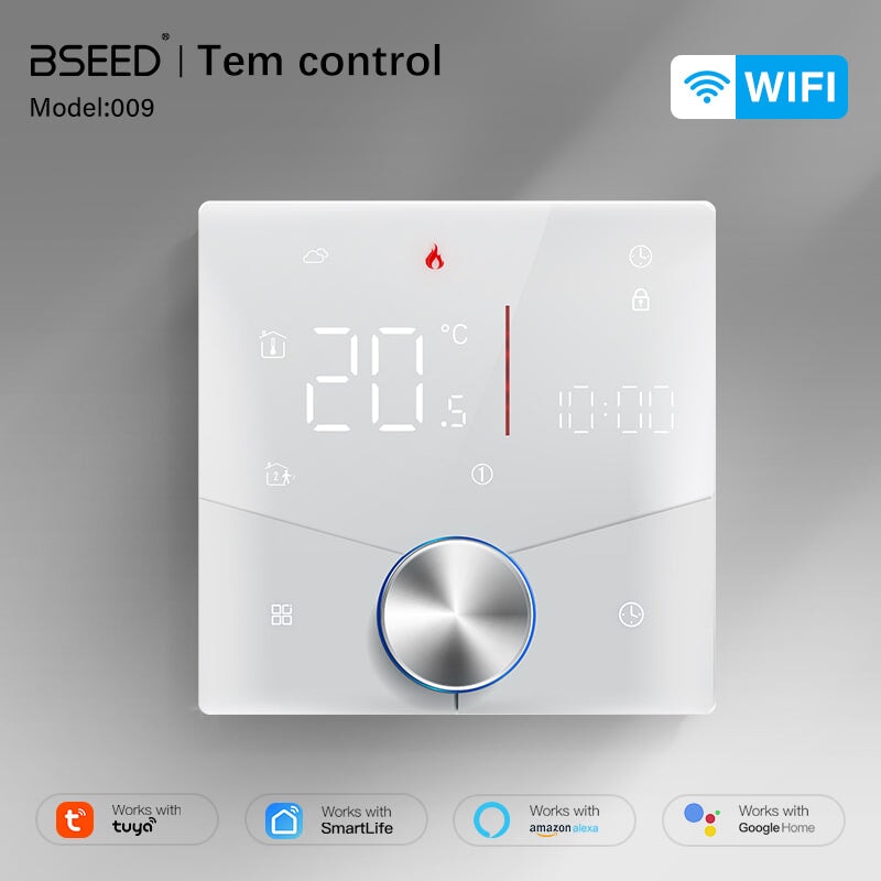 BSEED WiFi Touch LED integrated Screen With knob Floor Heating Room Thermostat Controller Thermostats Bseedswitch 