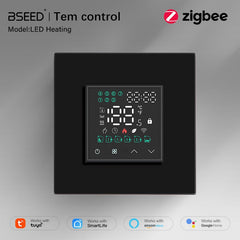 BSEED Touch LED Screen Electric Floor Heating Water Boiler Room Thermostat ZigBee Alexa Google App Temperature Controller Backlight Thermostats Bseedswitch 