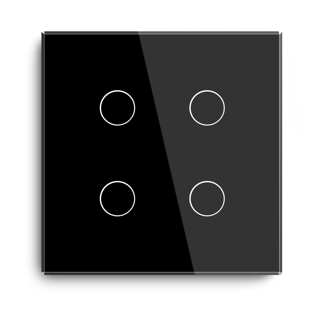 BSEED Wall Touch Screen Switches 1/2/3/4 Gang 1/2/3 Way Light Switches Bseedswitch black 4 Gang 1 way