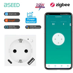 BSEED Product Customization Bseedswitch wifi eu socket with metering with usb-c 