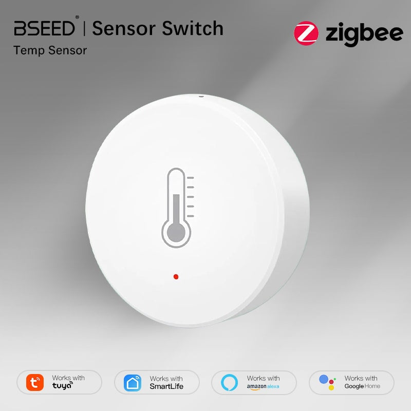 BSEED ZigBee smart Tuya Zigbee Temp Sensor CR2450 sensor switch Bseedswitch 