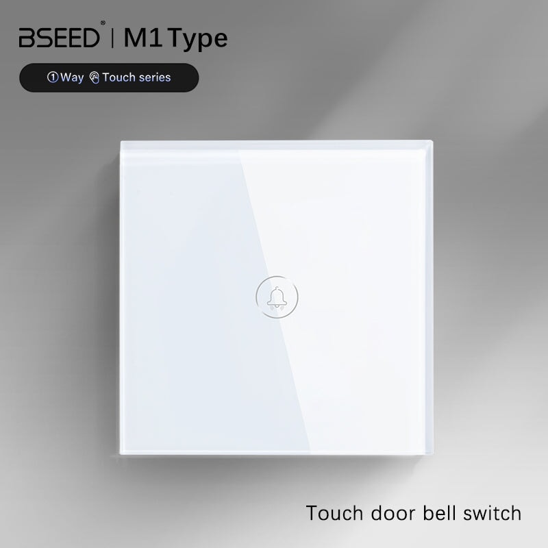 Bseed Touch Door Bell Switch Glass Panel 86mm Door Bells & Chimes Bseedswitch 