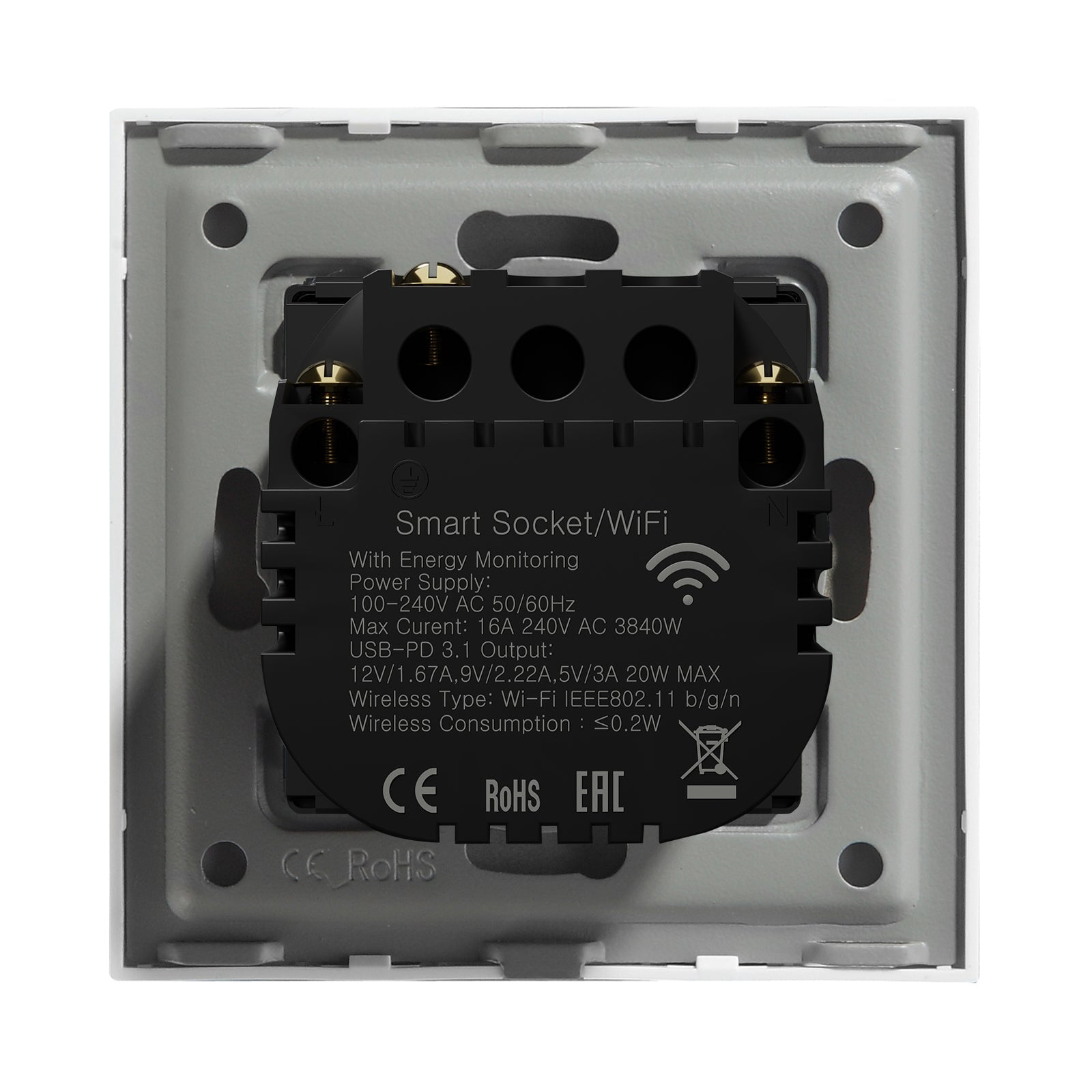 BSEED EU Wifi sockets Type-C With USB With Energy Monitoring socket Bseedswitch 