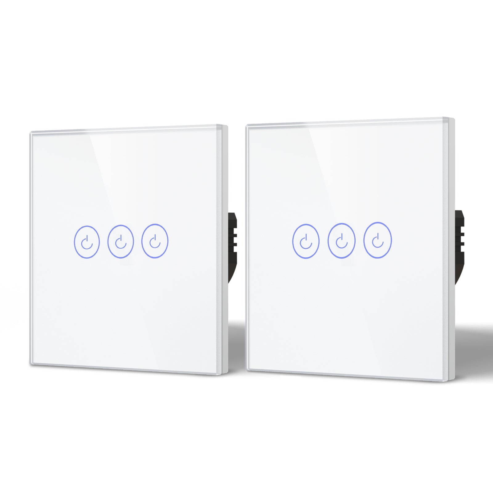 Bseed Smart Wifi Touch Switch 3 Gang 1/2/3 Way 1/2/3Pcs/Pack Wall Plates & Covers Bseedswitch White 2Pcs/Pack 