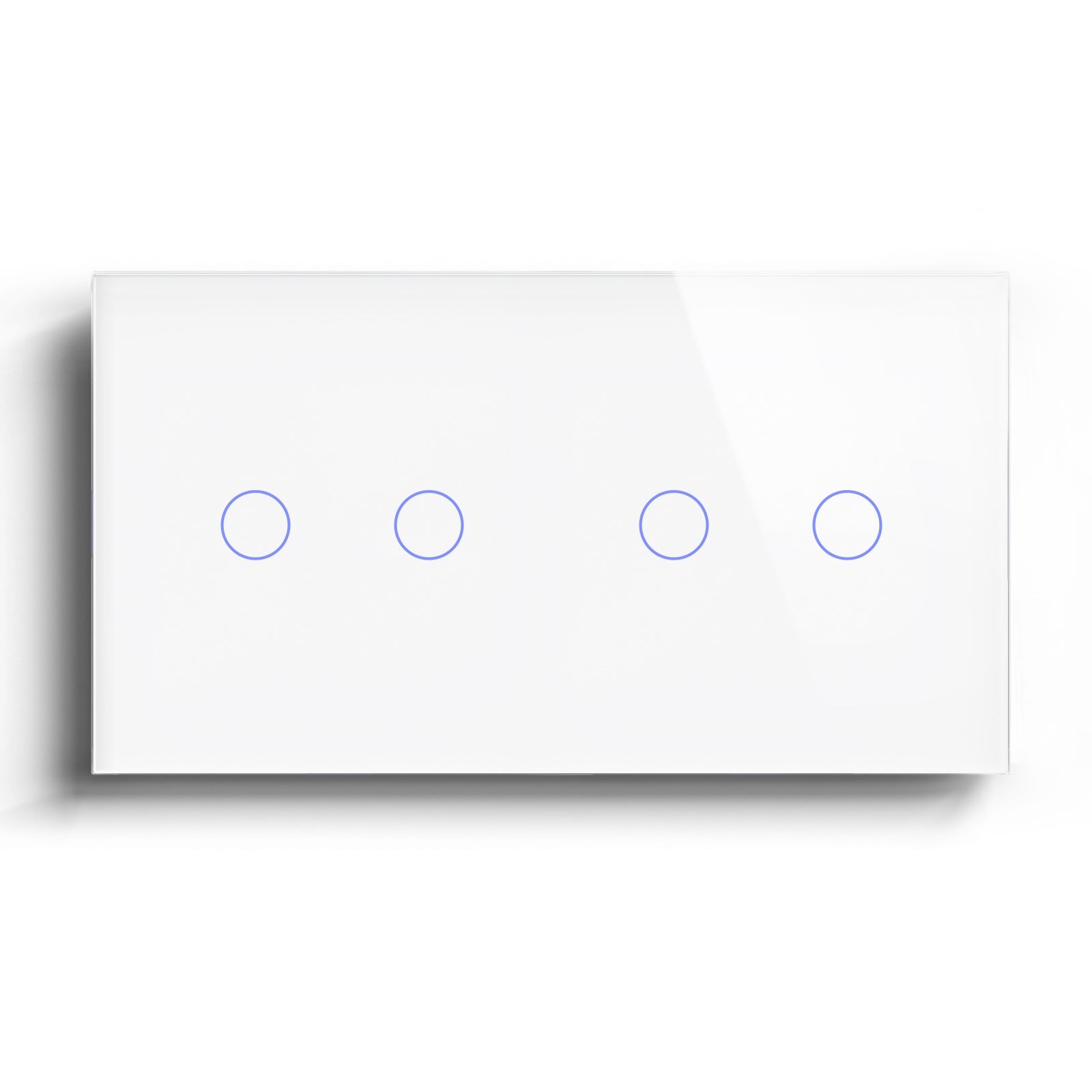 Bseed WiFi Light Switch 1/2/3 Way Double Smart WiFi Touch Switch 157mm Without Icon Light Switches Bseedswitch White 2 Gang + 2 Gang 