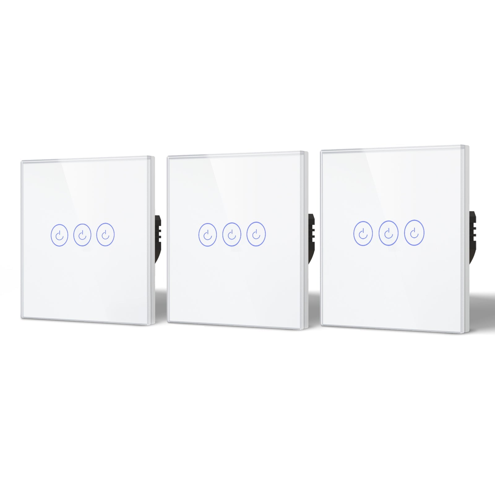 Bseed Smart Wifi Touch Switch 3 Gang 1/2/3 Way 1/2/3Pcs/Pack Wall Plates & Covers Bseedswitch White 3Pcs/Pack 