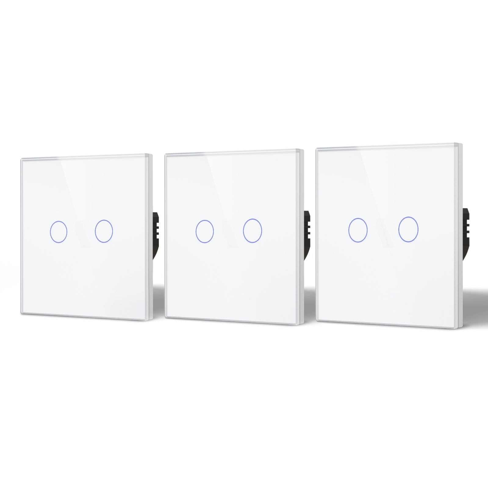 BSEED Zigbee Single Live Line Switch 1/2/3 Gang 1/2/3 Way Wall Smart Light Switch Single Live Line 1/2/3 pack Light Switches Bseedswitch White 2Gang 3 Pcs/Pack