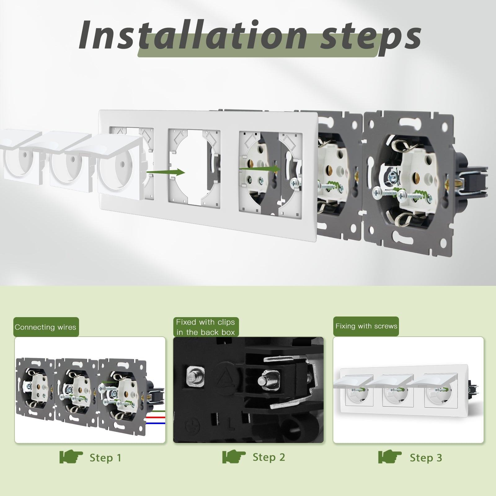 Bseed Waterproof Socket EU Standard with clamping technology Power Outlets & Sockets Bseedswitch 