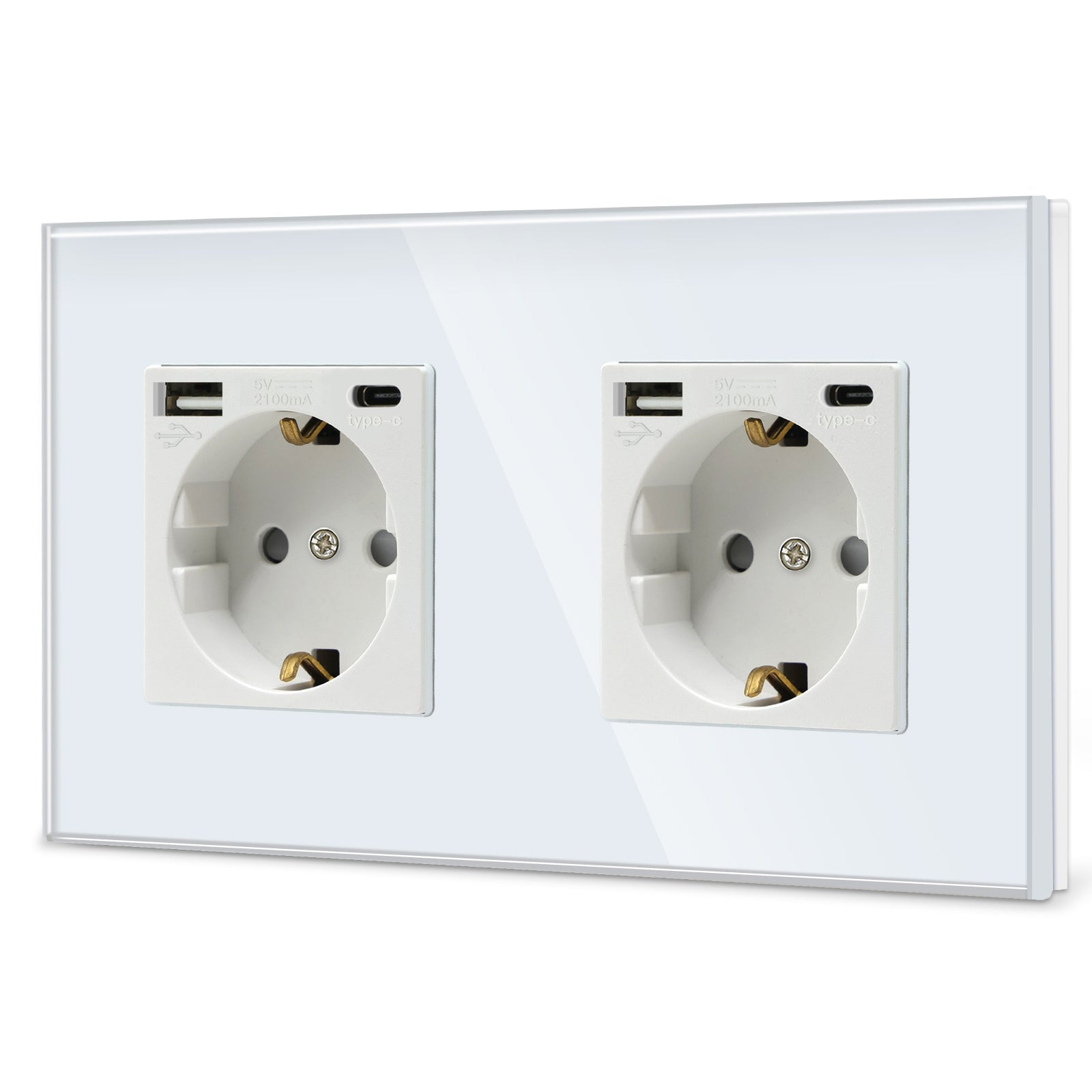 BSEED EU sockets with 2.1A Type-C Interface Outlet Wall Socket Power Outlets & Sockets Bseedswitch 