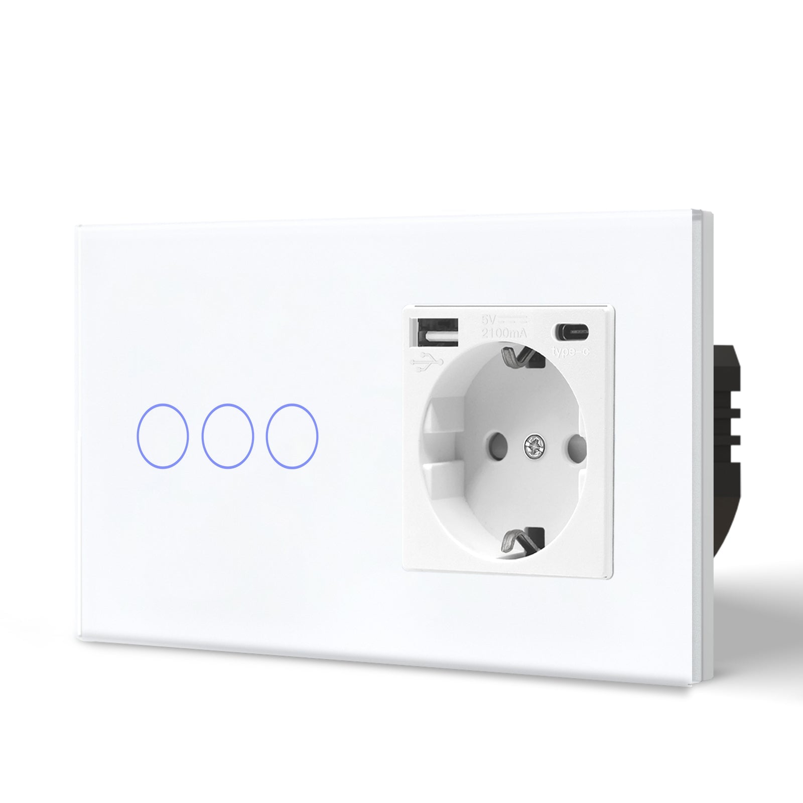 Bseed Zigbee 1/2/3 Light Switch 1/2/3 Way With EU Socket With USB and type-c Light Switches Bseedswitch 